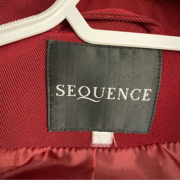 Vintage Red Full Zip Jacket With Removable Hood Size M Mid Length - Picture 3 of 8